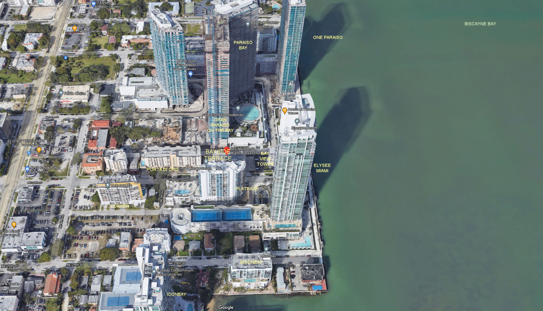 Aerial photo of Bayside Terrace