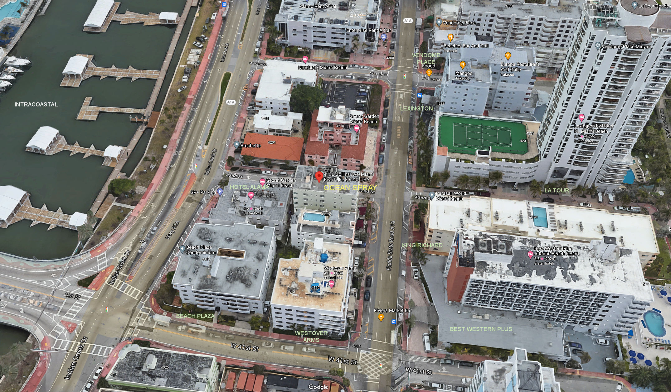 Aerial photo of Ocean Spray