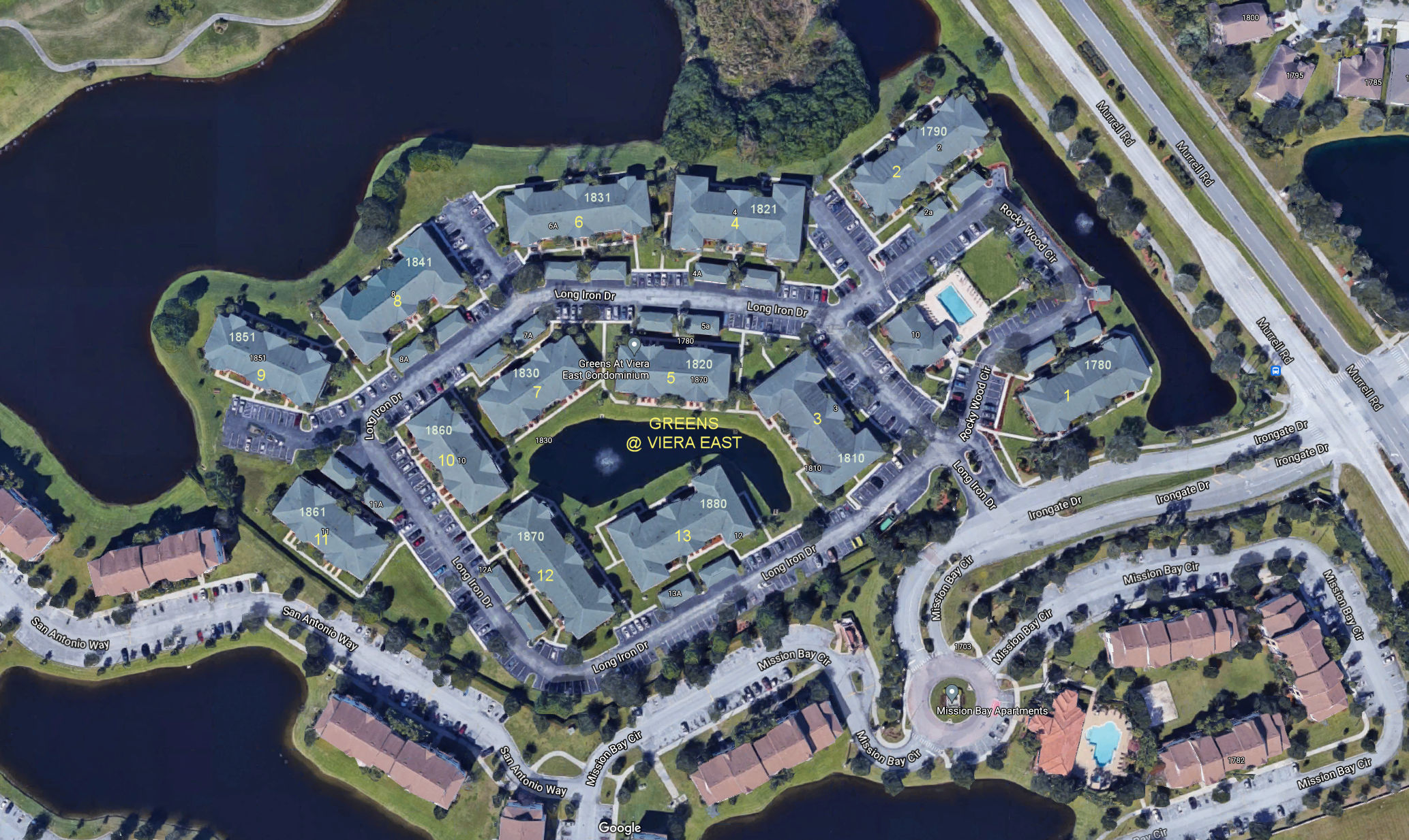 Aerial photo of Greens at Viera East