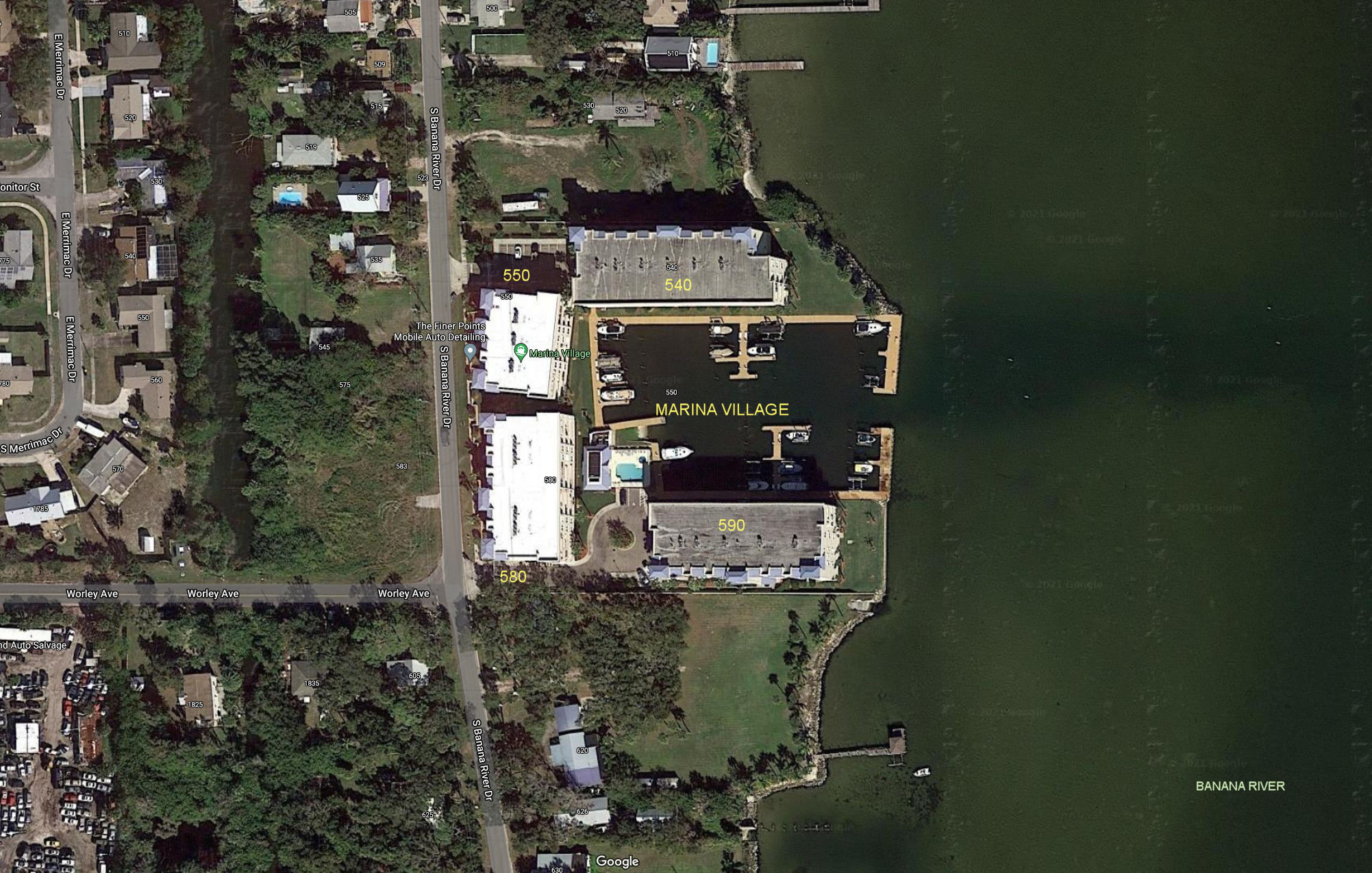 Aerial photo of Marina Village 540-550-580&590