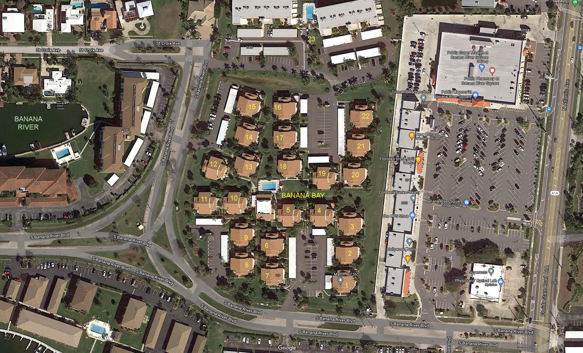 Aerial photo of Banana Bay