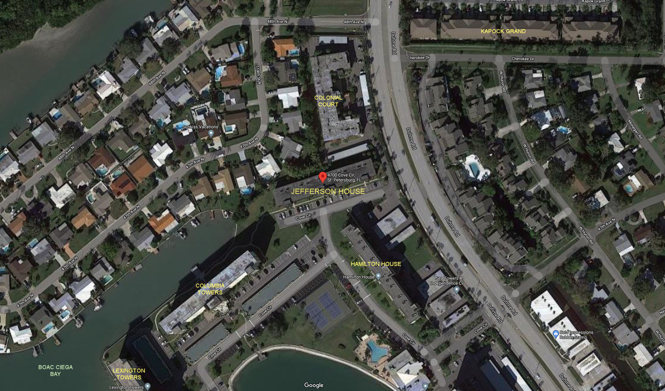 Aerial photo of Jefferson House (Sea Towers)