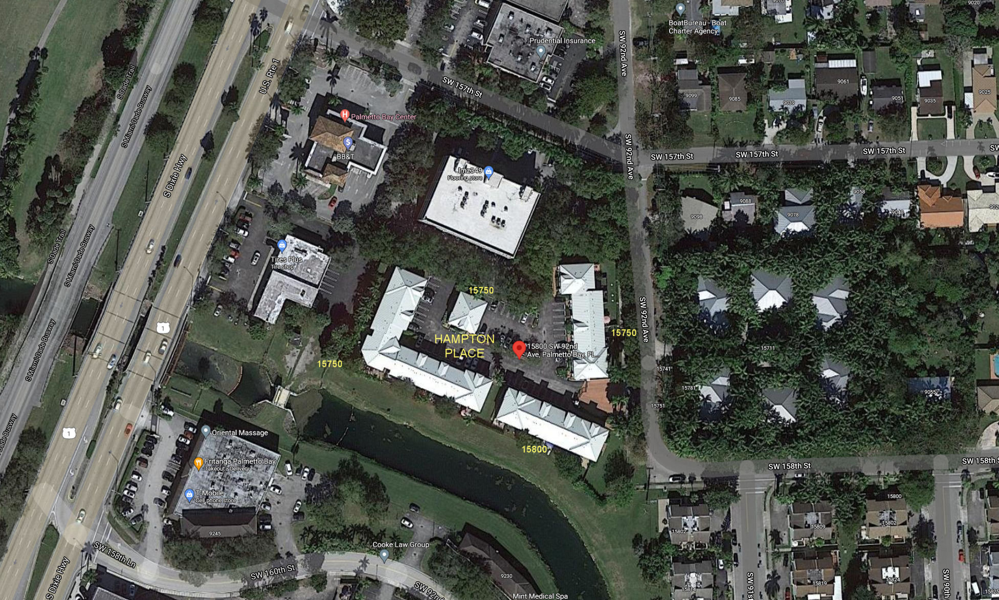 Aerial photo of Hampton Place