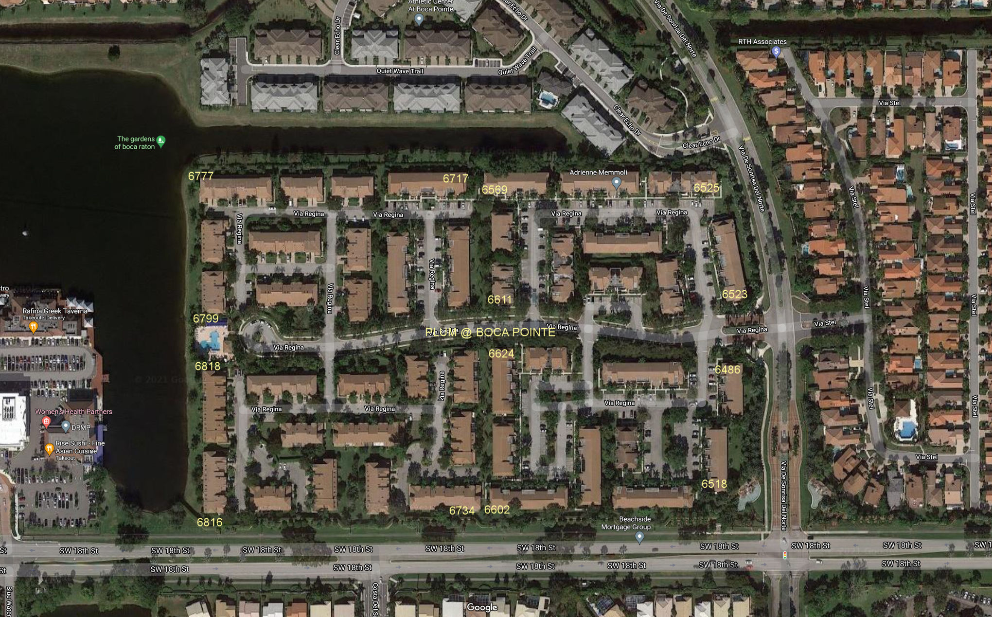 Aerial photo of Plum at Boca Pointe
