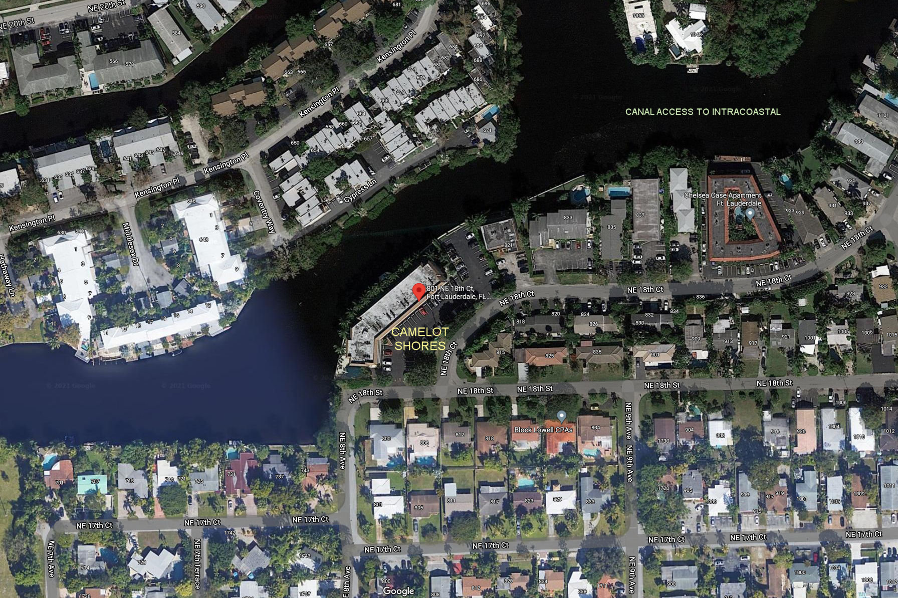 Aerial photo of Camelot Shores