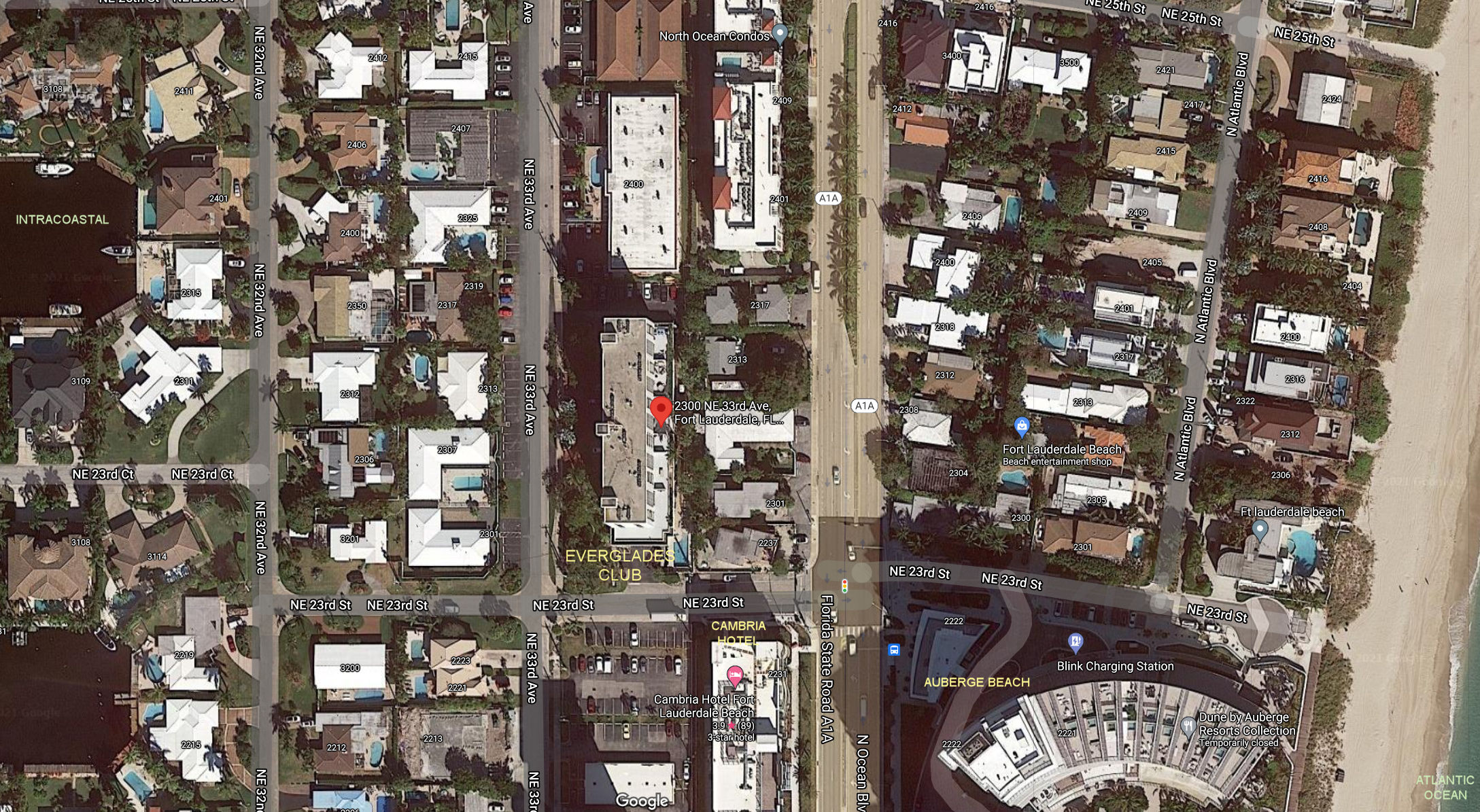 Aerial photo of Everglades Club