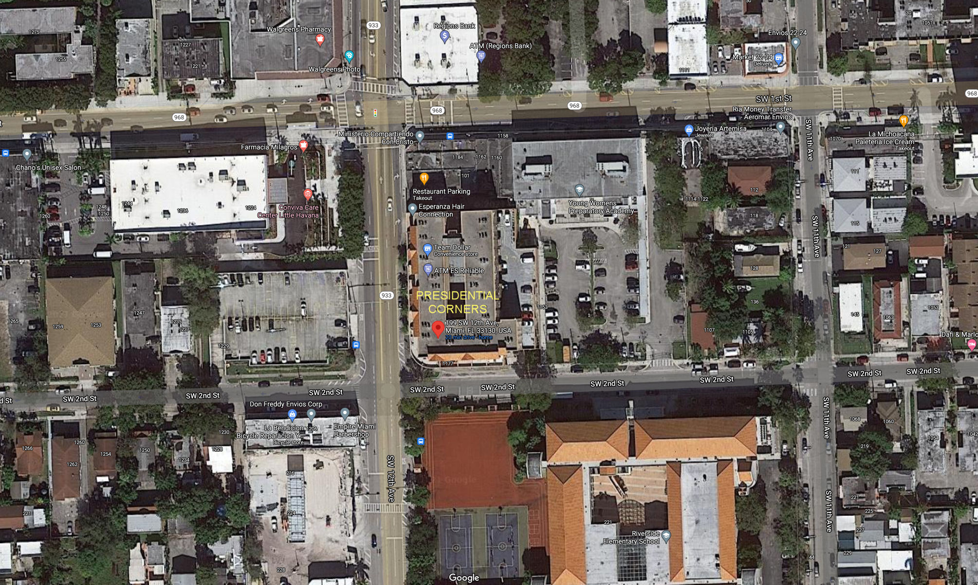 Aerial photo of Presidential Corners