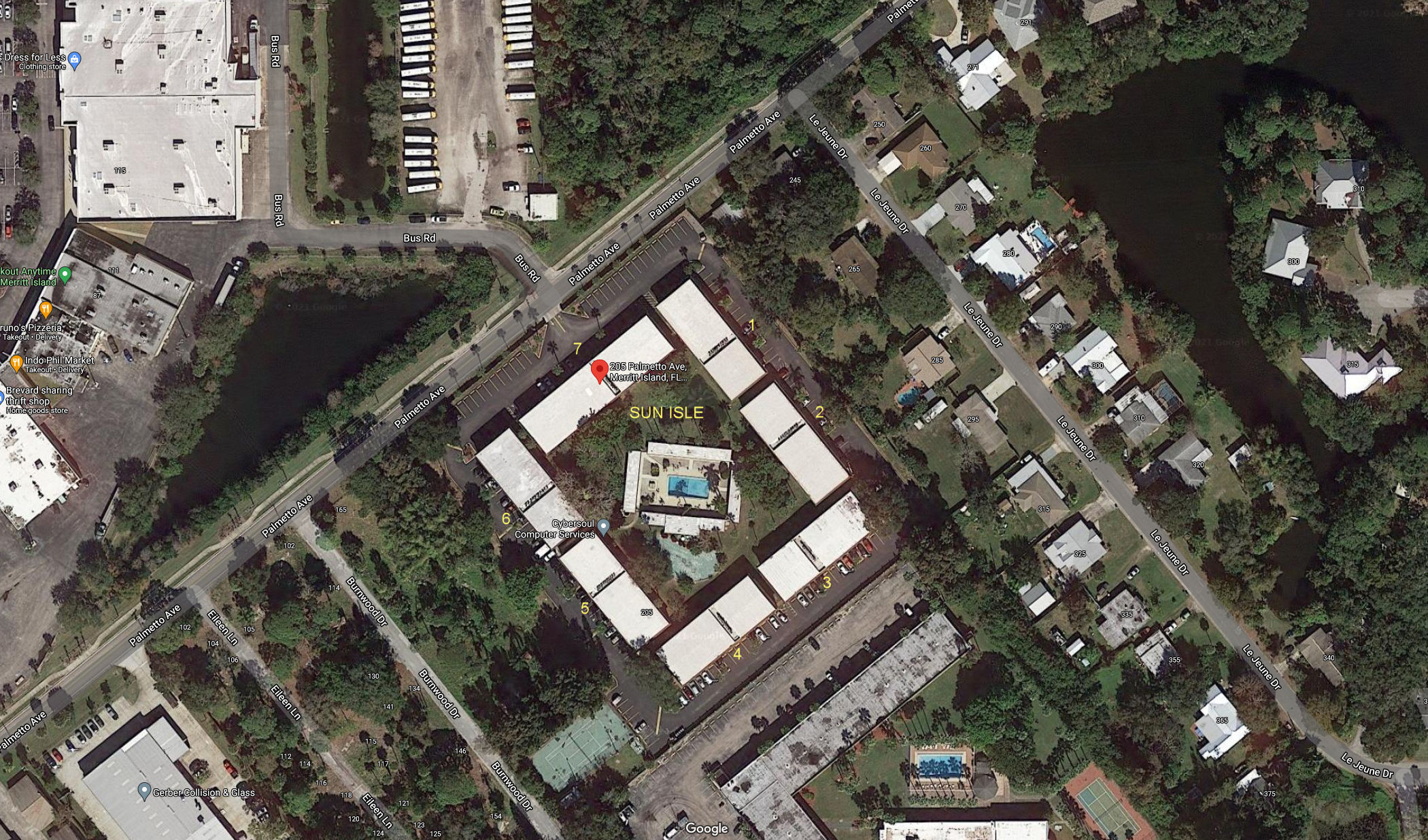 Aerial photo of Sun Isle