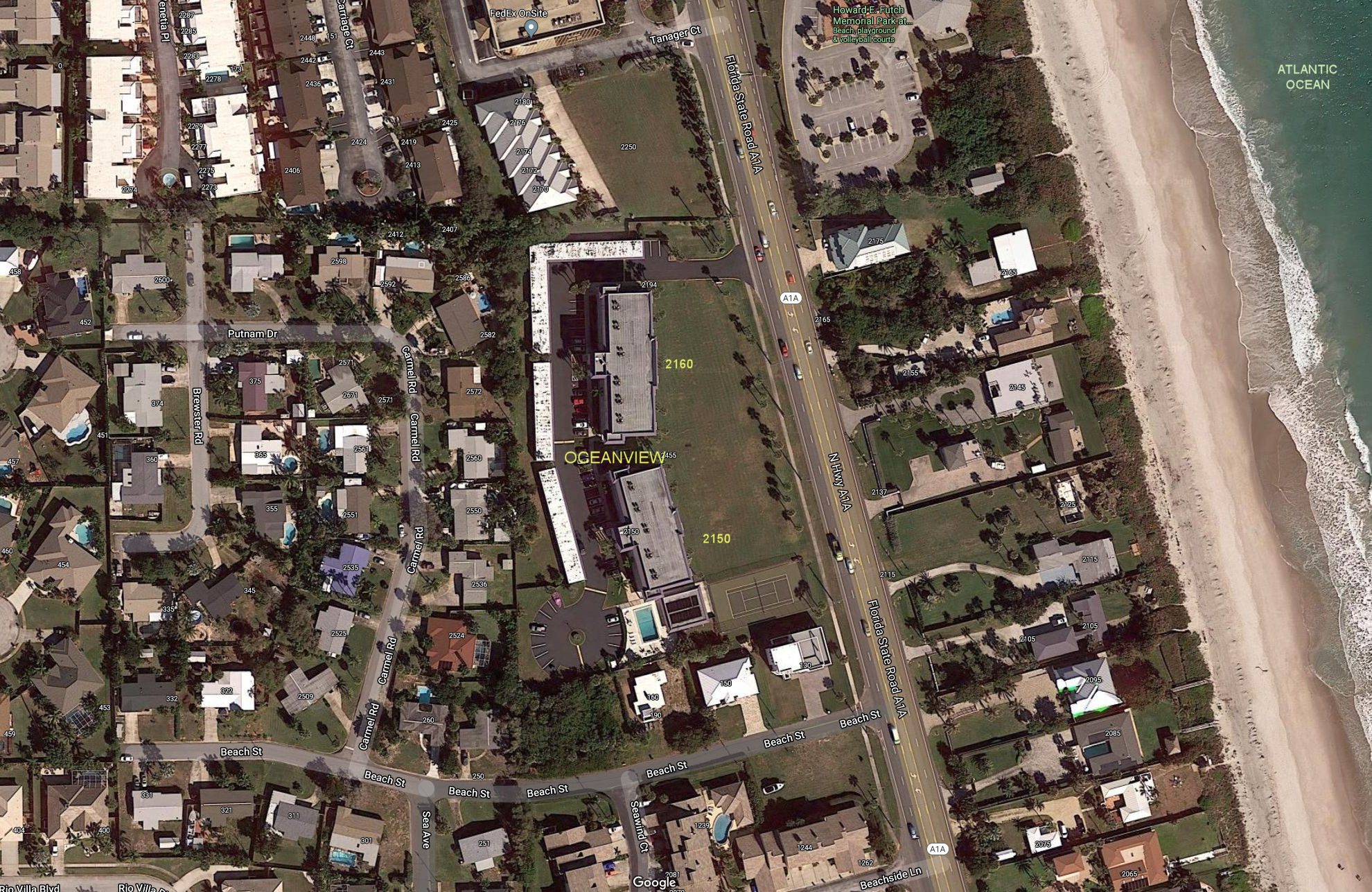 Aerial photo of Oceanview 2150&2160