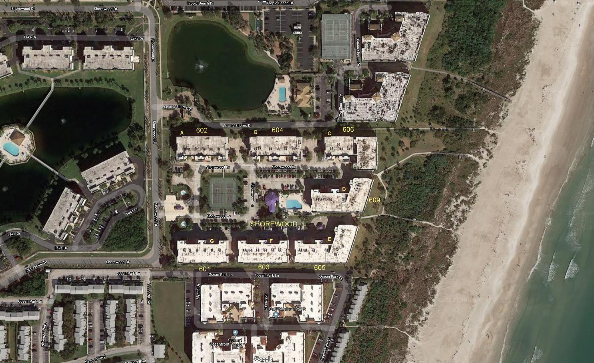 Aerial photo of Shorewood A-B-C-D-E-F&G