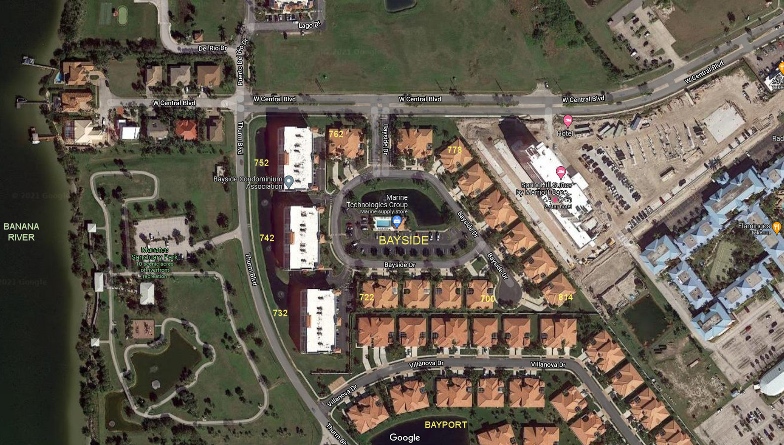 Aerial photo of Bayside