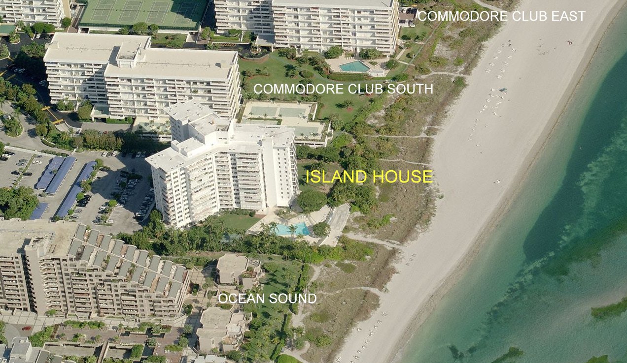 Aerial photo of Island House