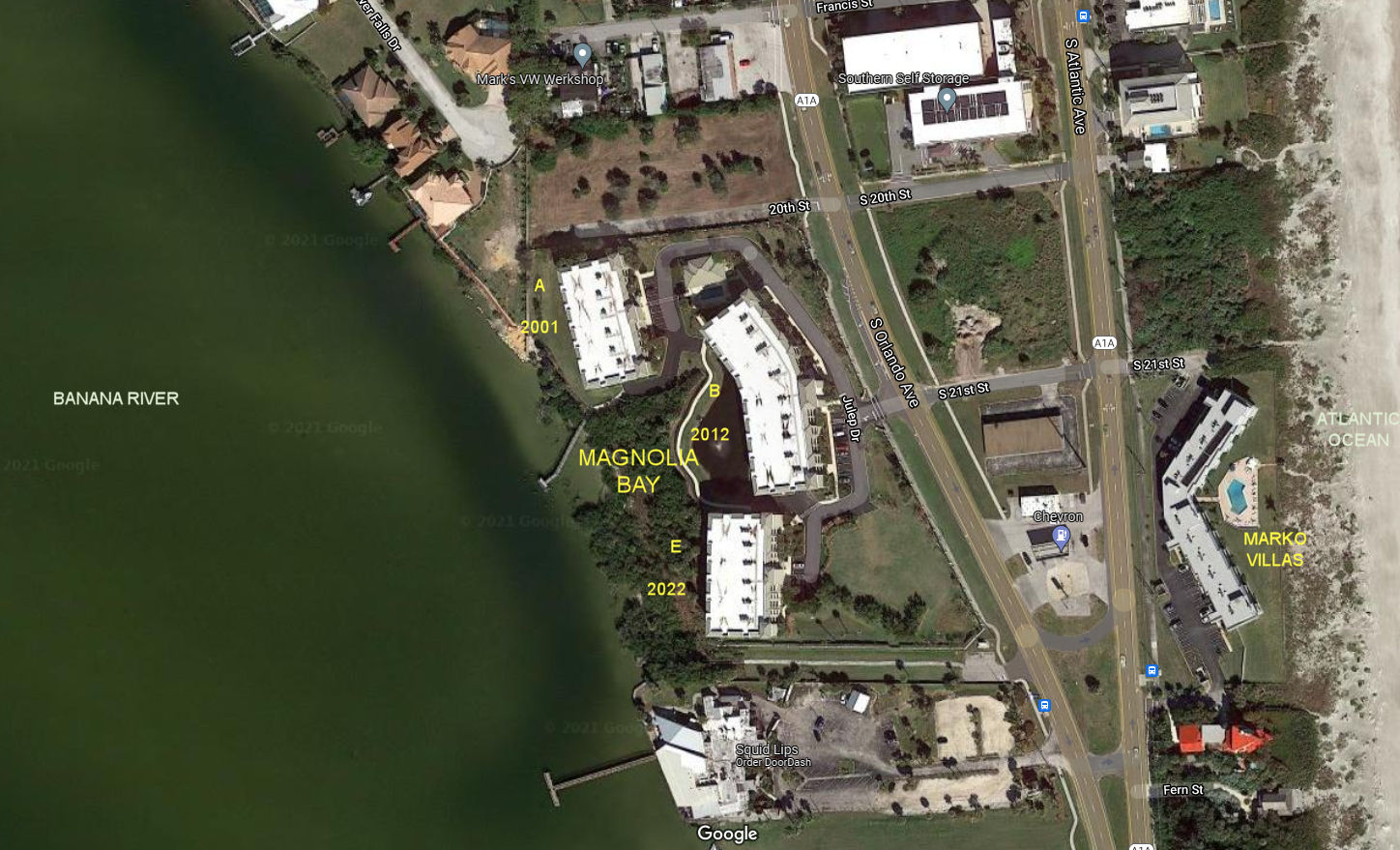 Aerial photo of Magnolia Bay