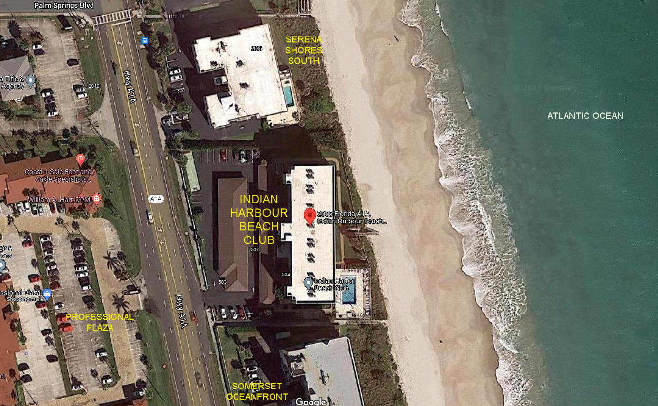 Aerial photo of Indian Harbour Beach Club