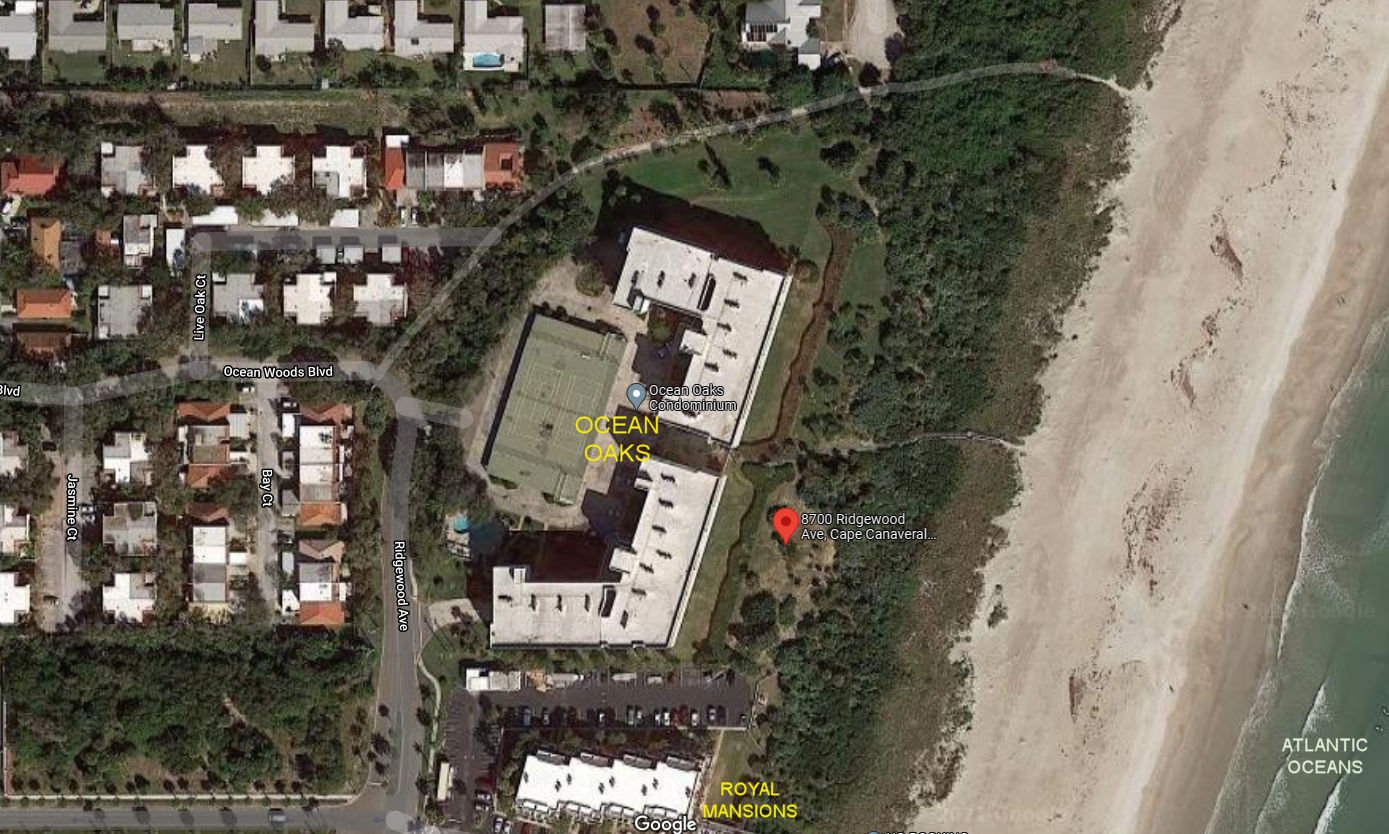 Aerial photo of Ocean Oaks A&B