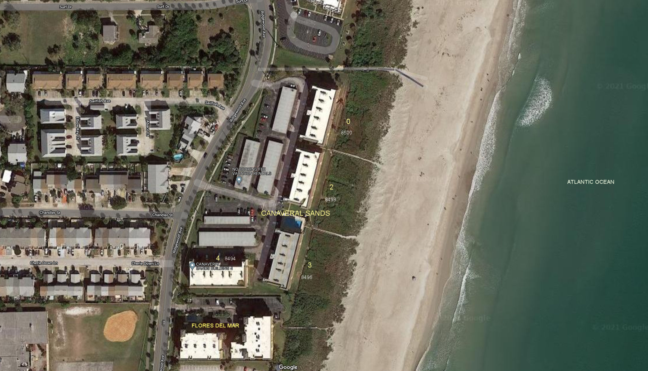 Aerial photo of Canaveral Sands (1 to 4)