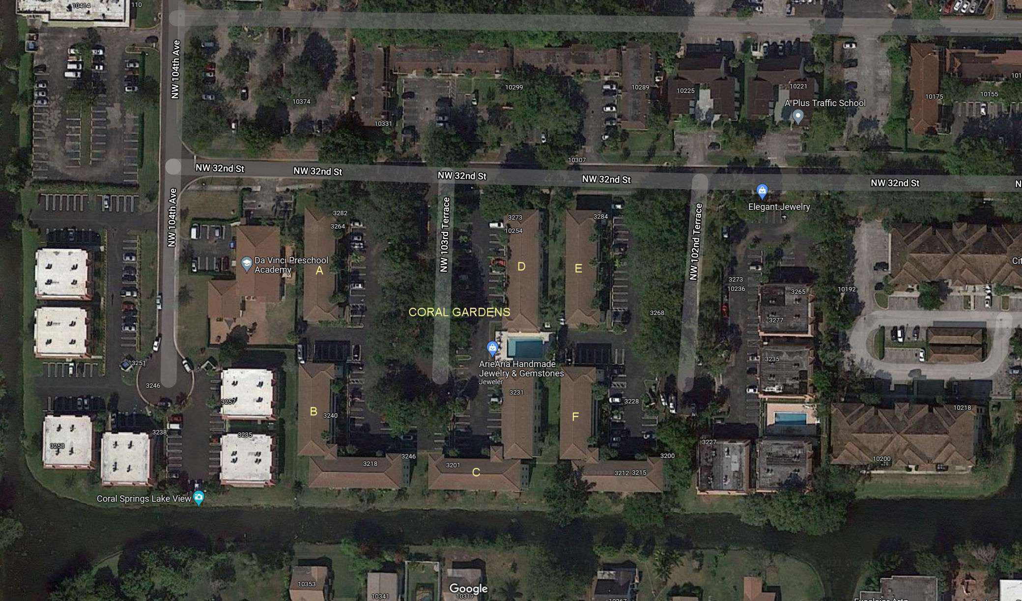 Aerial photo of Country Gardens (A-F)