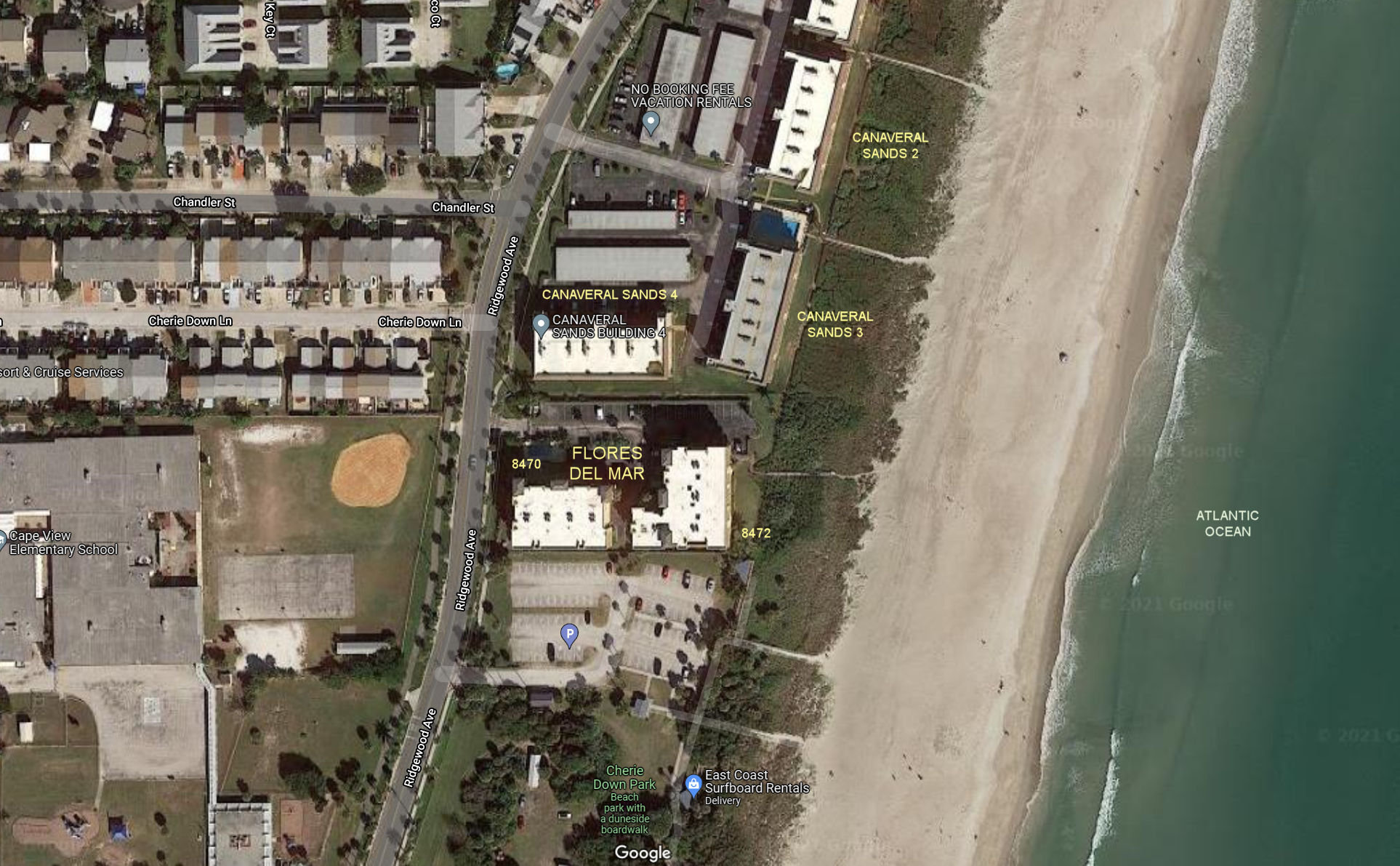 Aerial photo of Flores del Mar