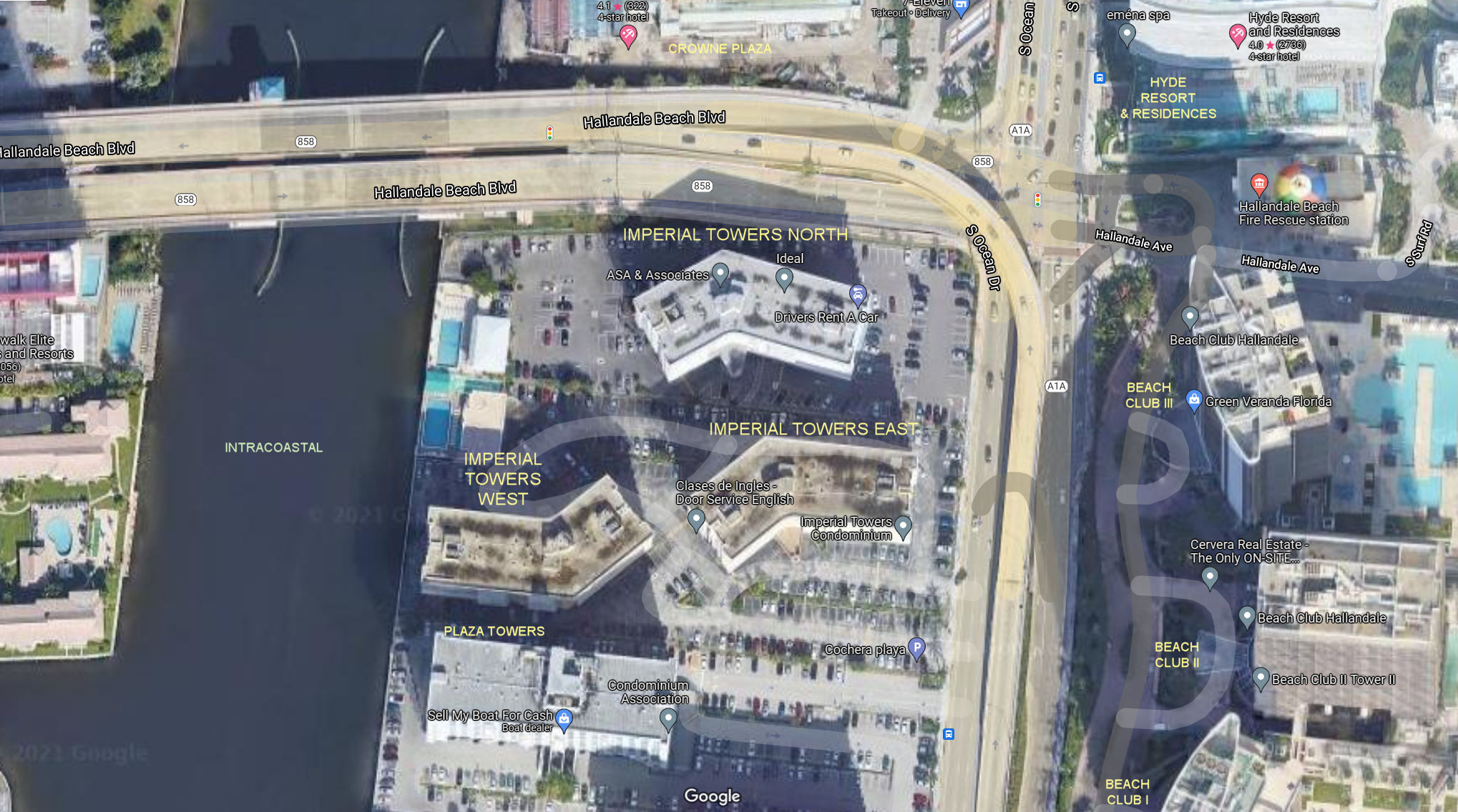 Aerial photo of Imperial Towers West