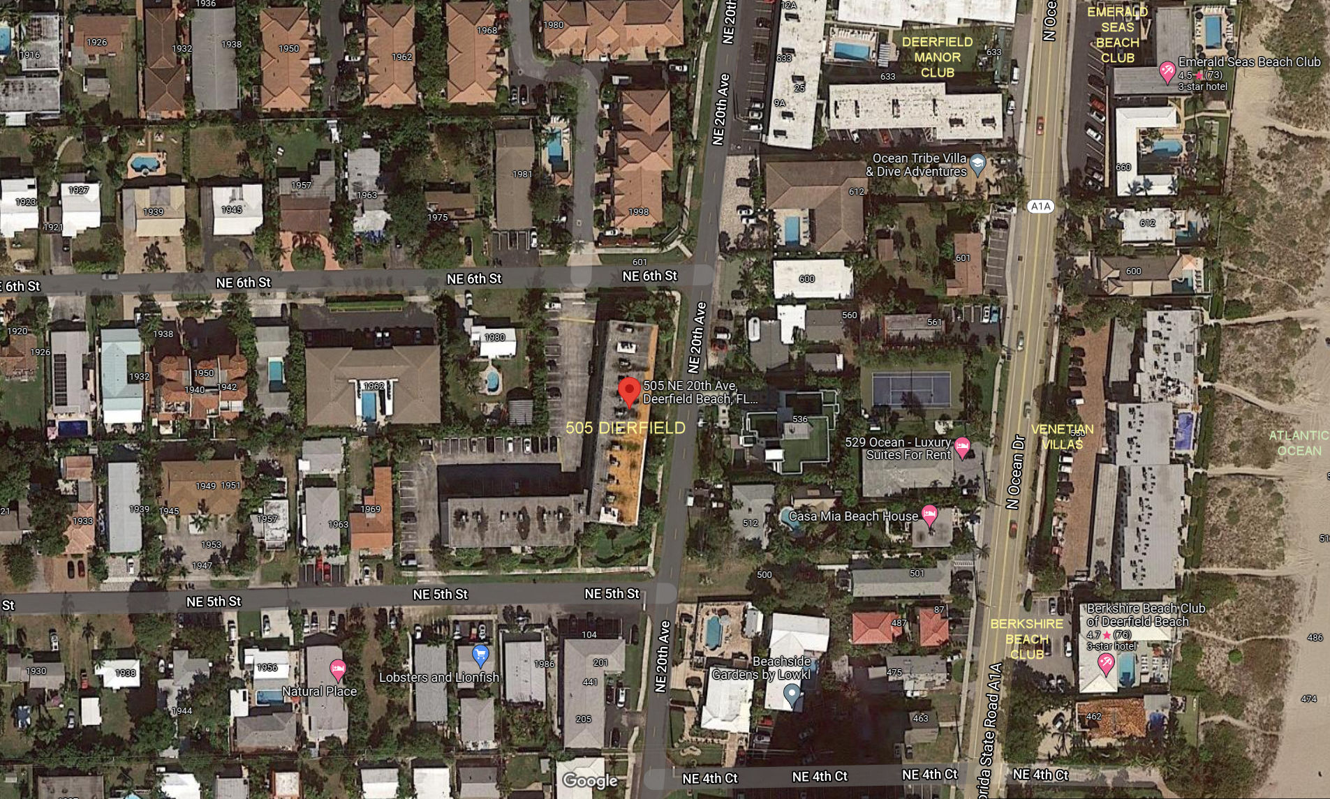 Aerial photo of 505 Deerfield