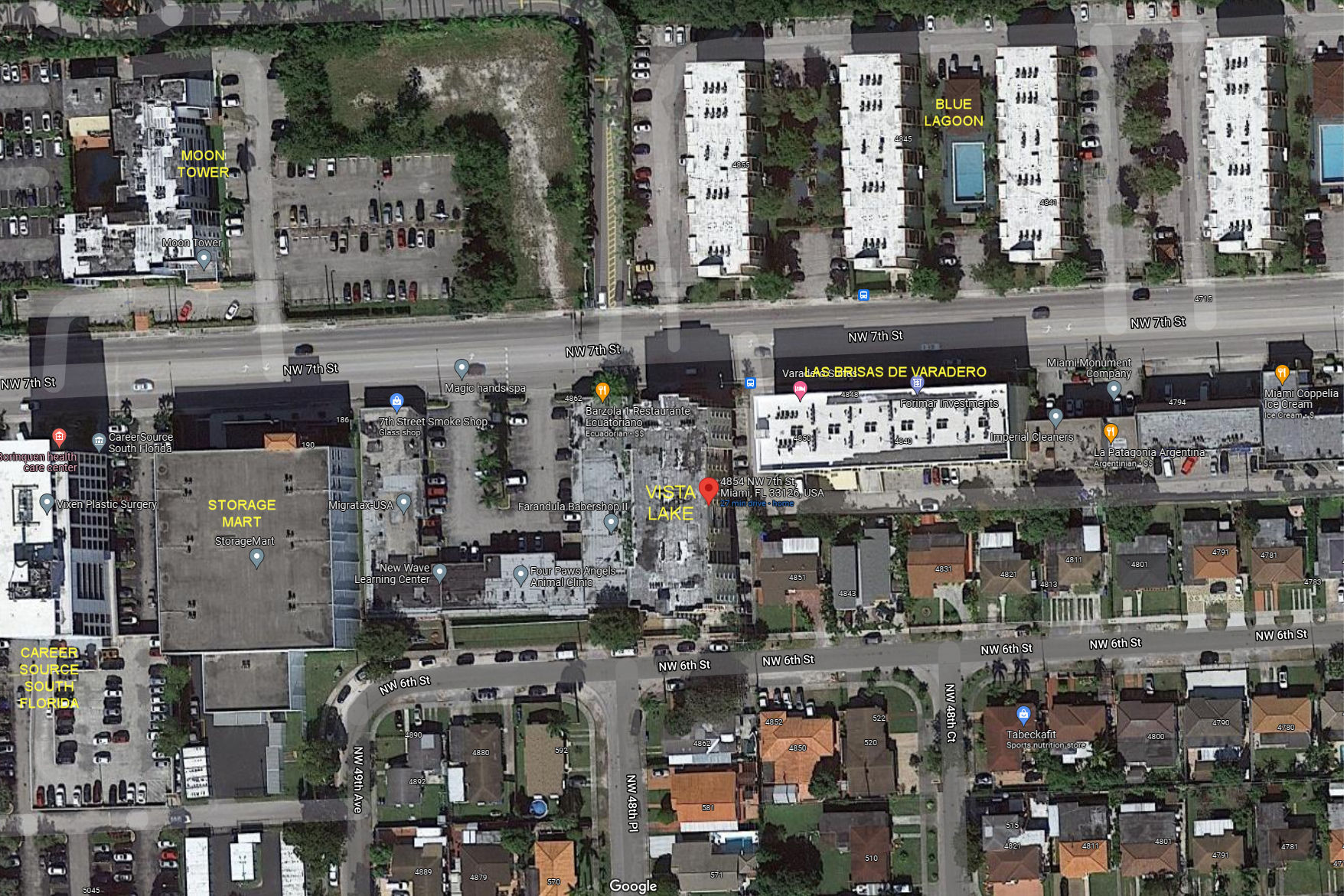 Aerial photo of Vista Lake