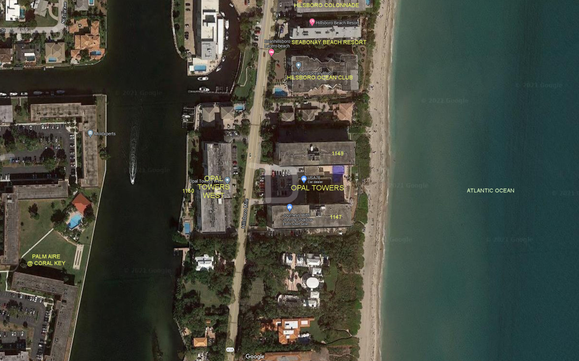 Aerial photo of Opal Towers (North & South)