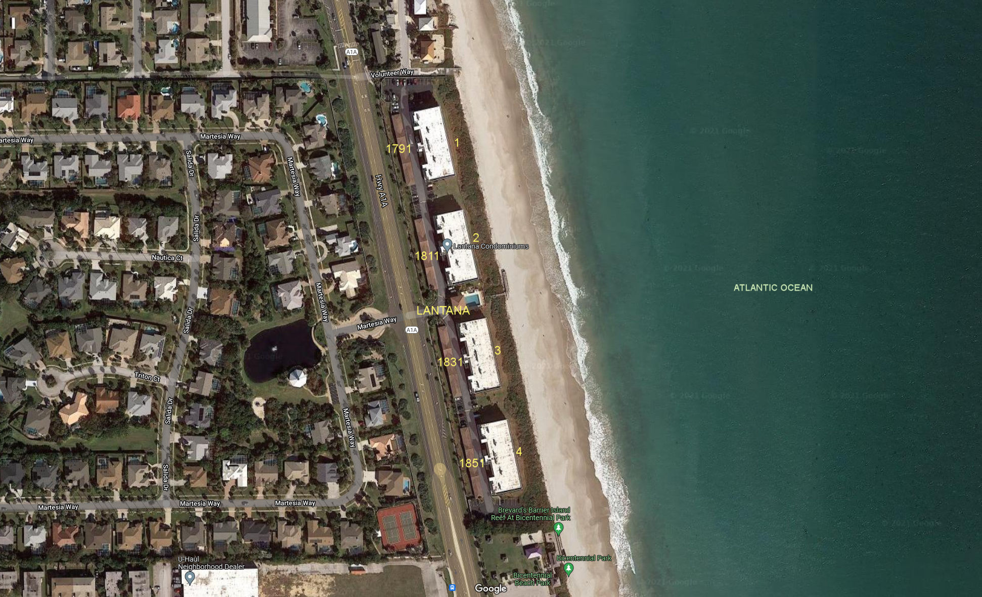 Aerial photo of Lantana