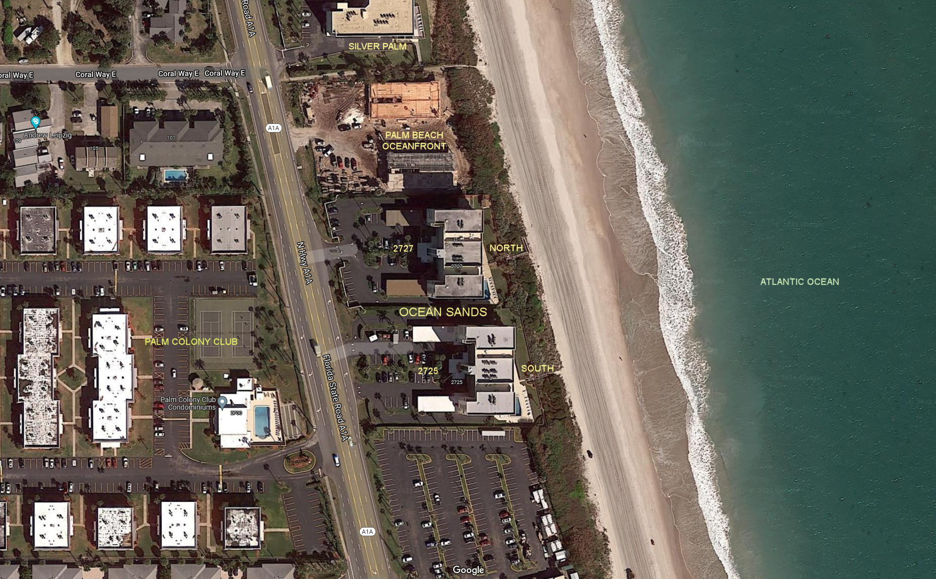 Aerial photo of Ocean Sands North & South