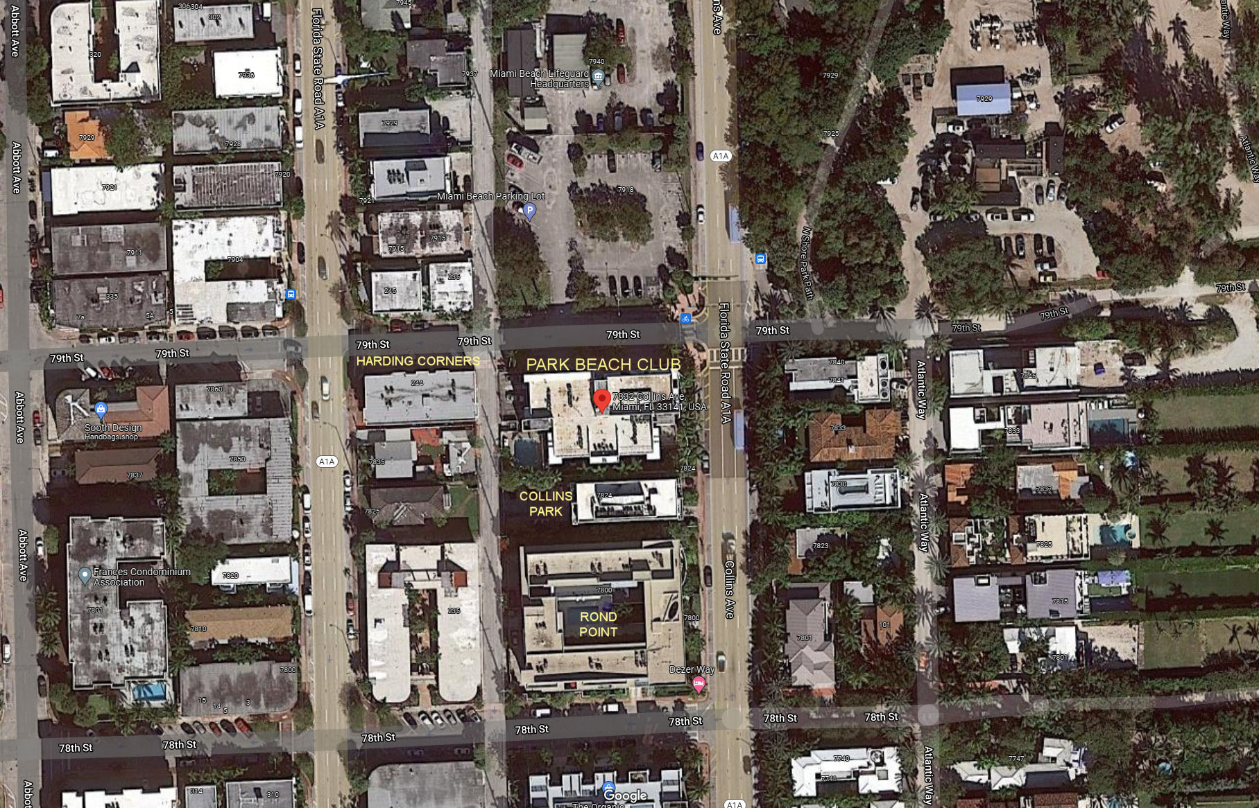 Aerial photo of Park Beach Club