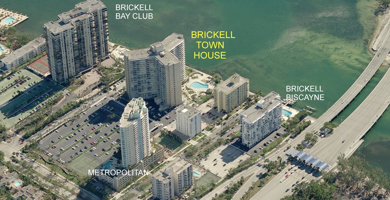 Aerial photo of Brickell Townhouse