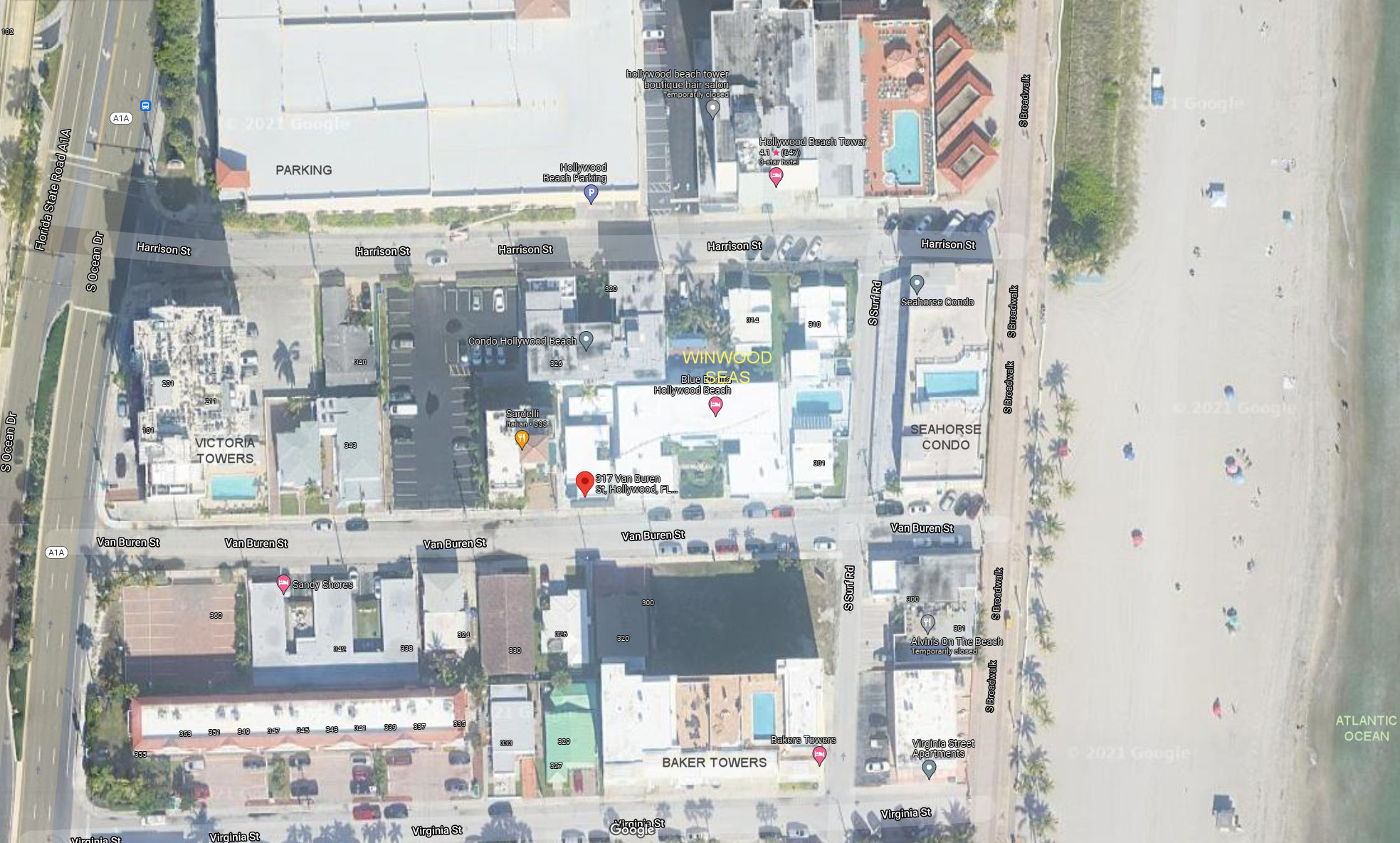 Aerial photo of Winwood Seas