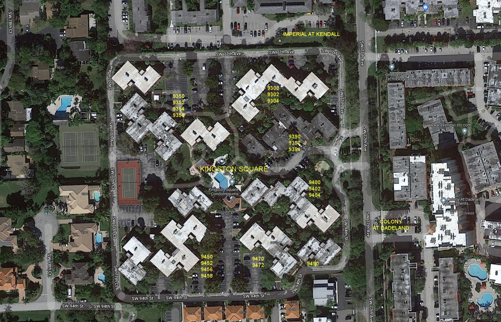 Aerial photo of Kingston Square