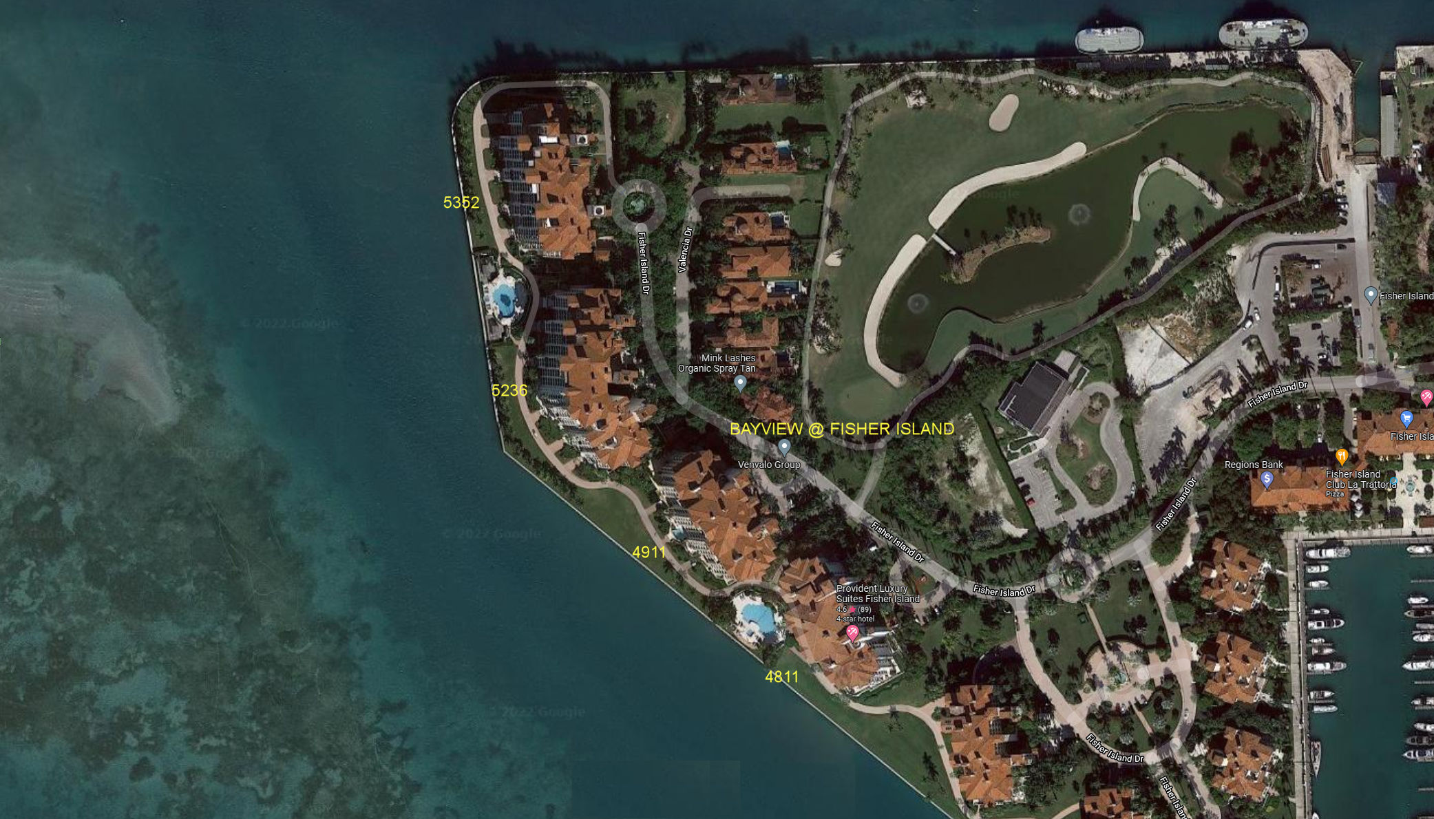 Aerial photo of Bayview at Fisher Island (48-49-52&53)