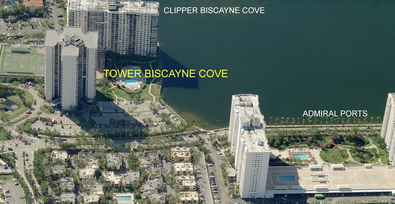 Aerial photo of Tower Biscayne Cove
