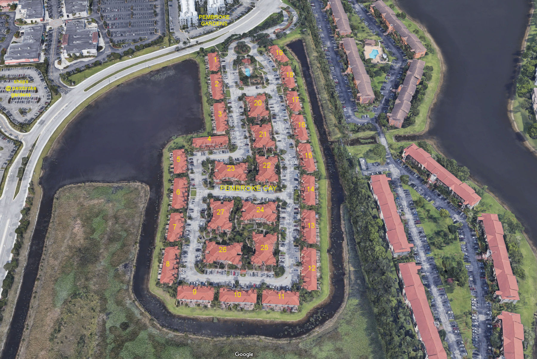 Aerial photo of Pembroke Cay