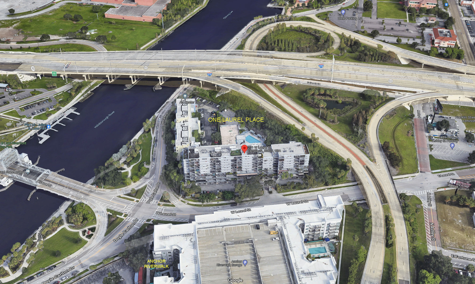 Aerial photo of One Laurel Place