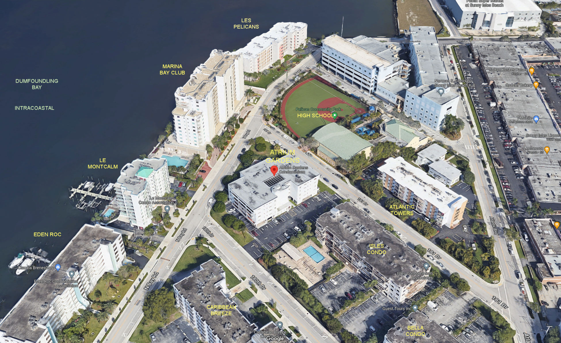 Aerial photo of Atrium Gardens