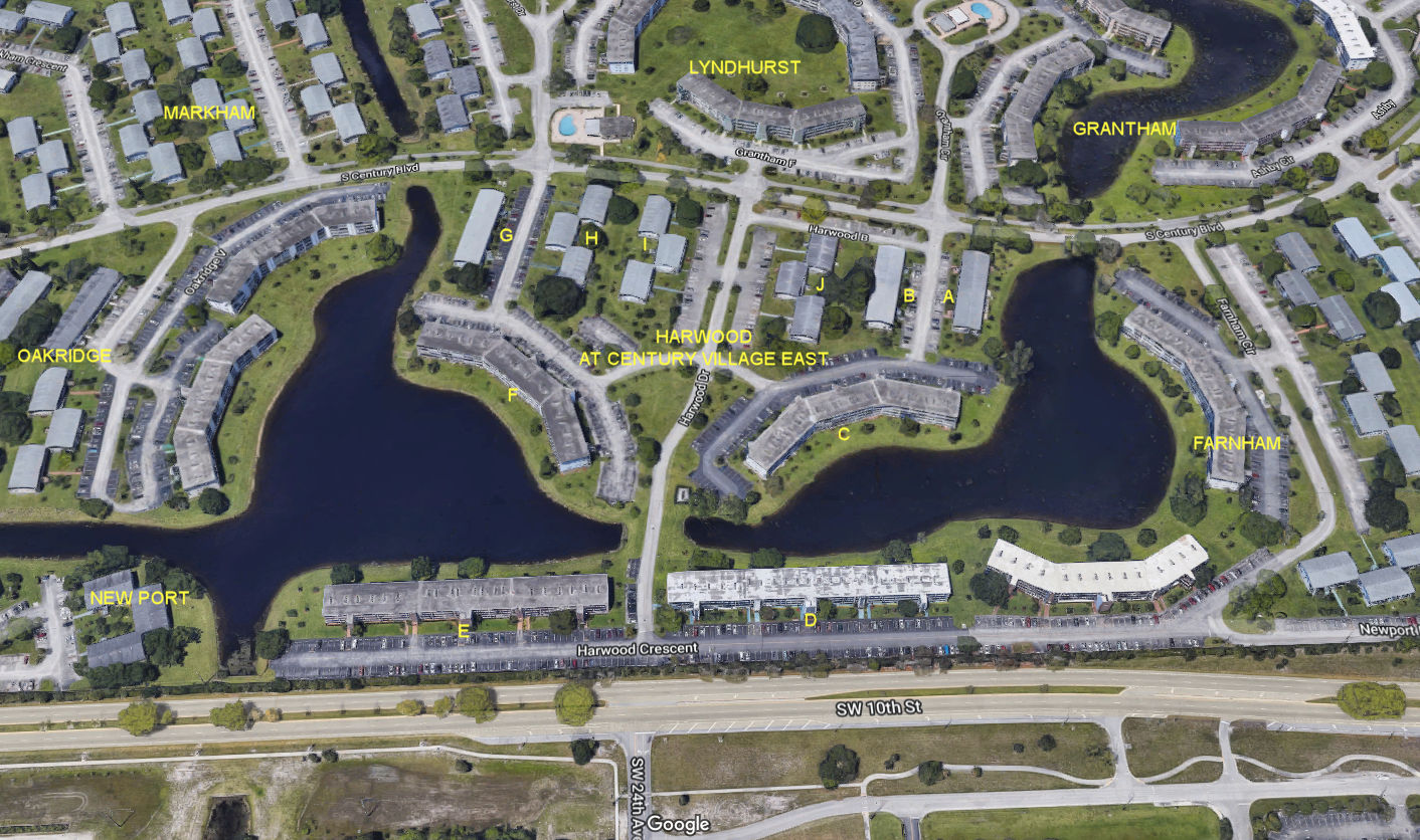 Aerial photo of Harwood at Century Village East (A to J)