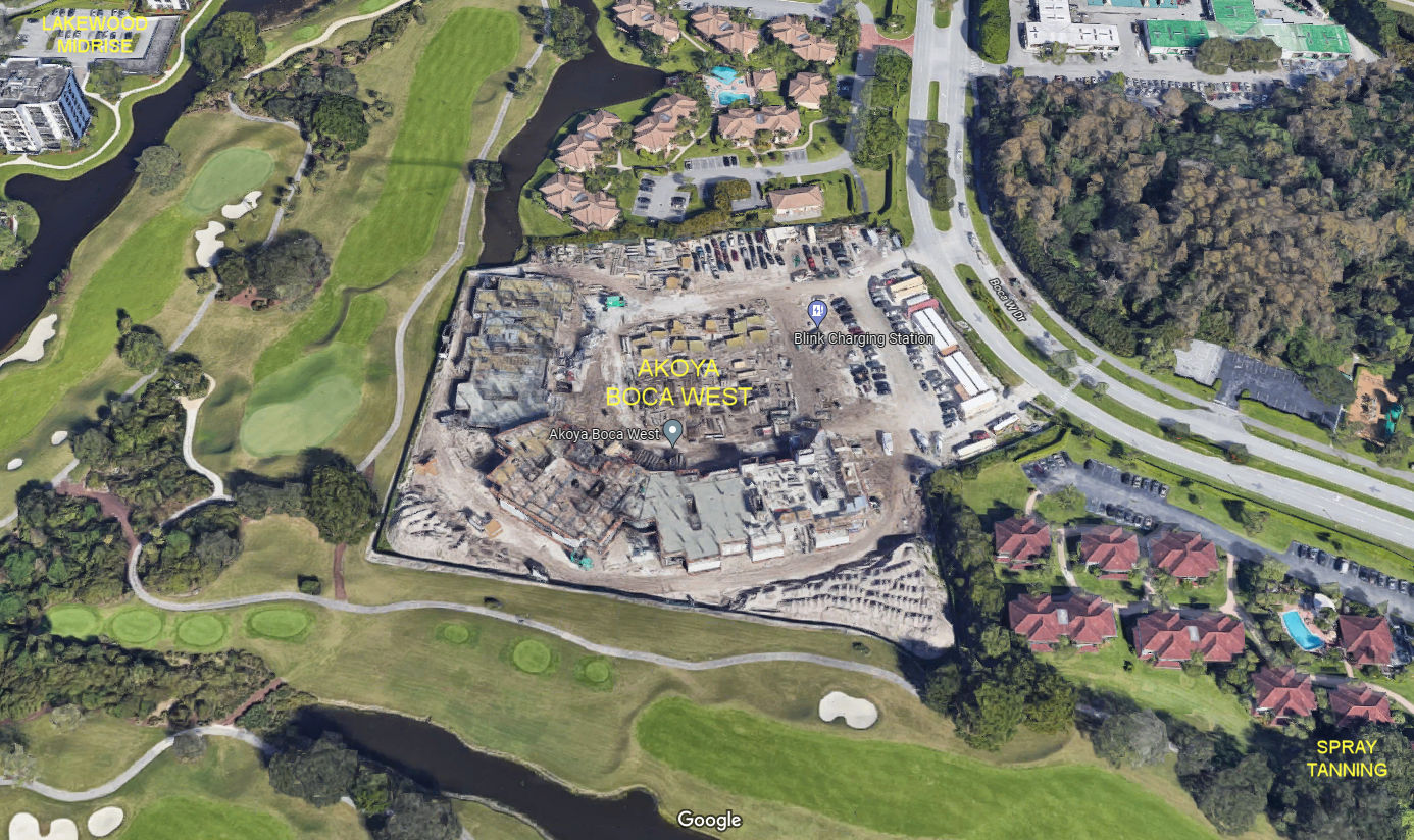 Aerial photo of Akoya at Boca West Country Club