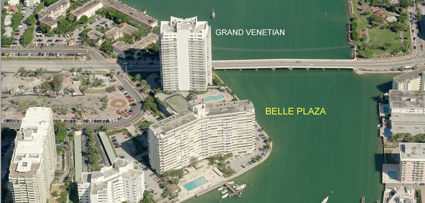 Aerial photo of Belle Plaza