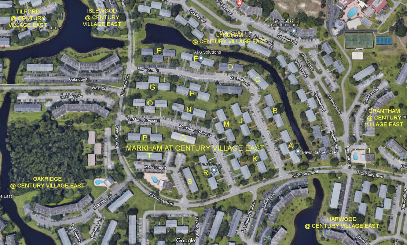 Aerial photo of Markham at Century Village East (A to T)