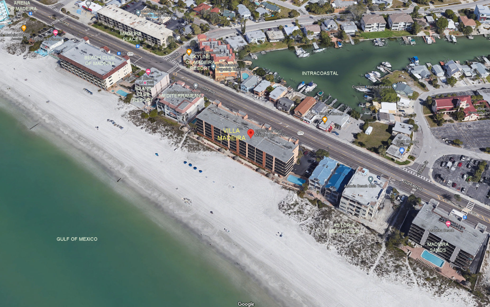 Aerial photo of Villa Madeira