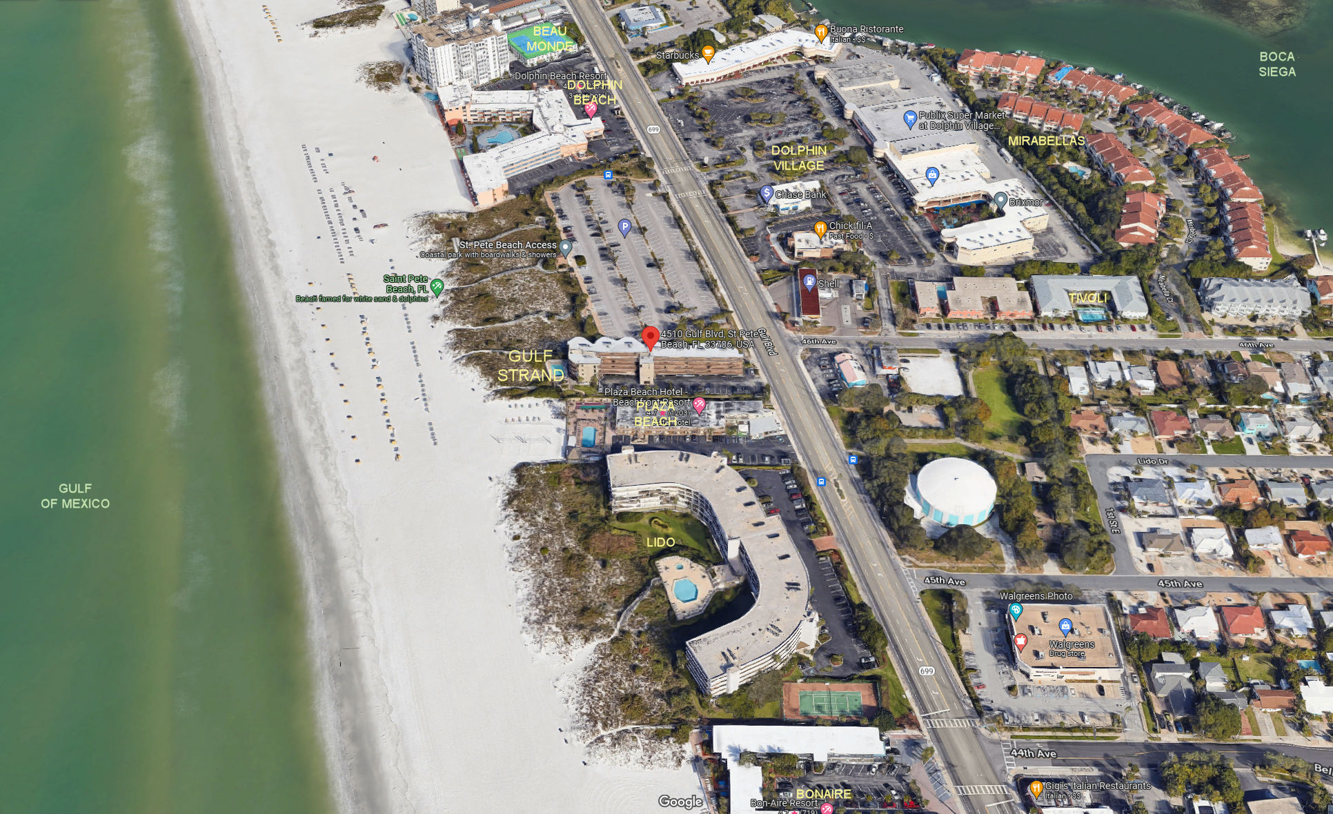 Aerial photo of Gulf Strand