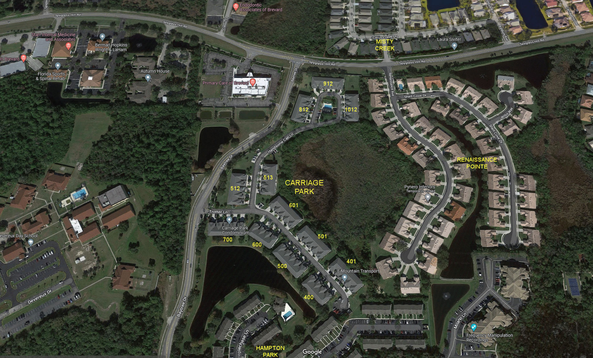 Aerial photo of Carriage Park