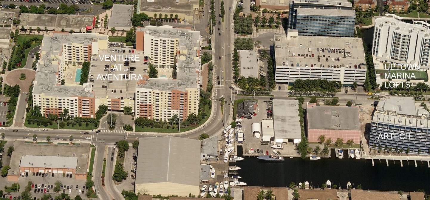 Aerial photo of Venture at Aventura West