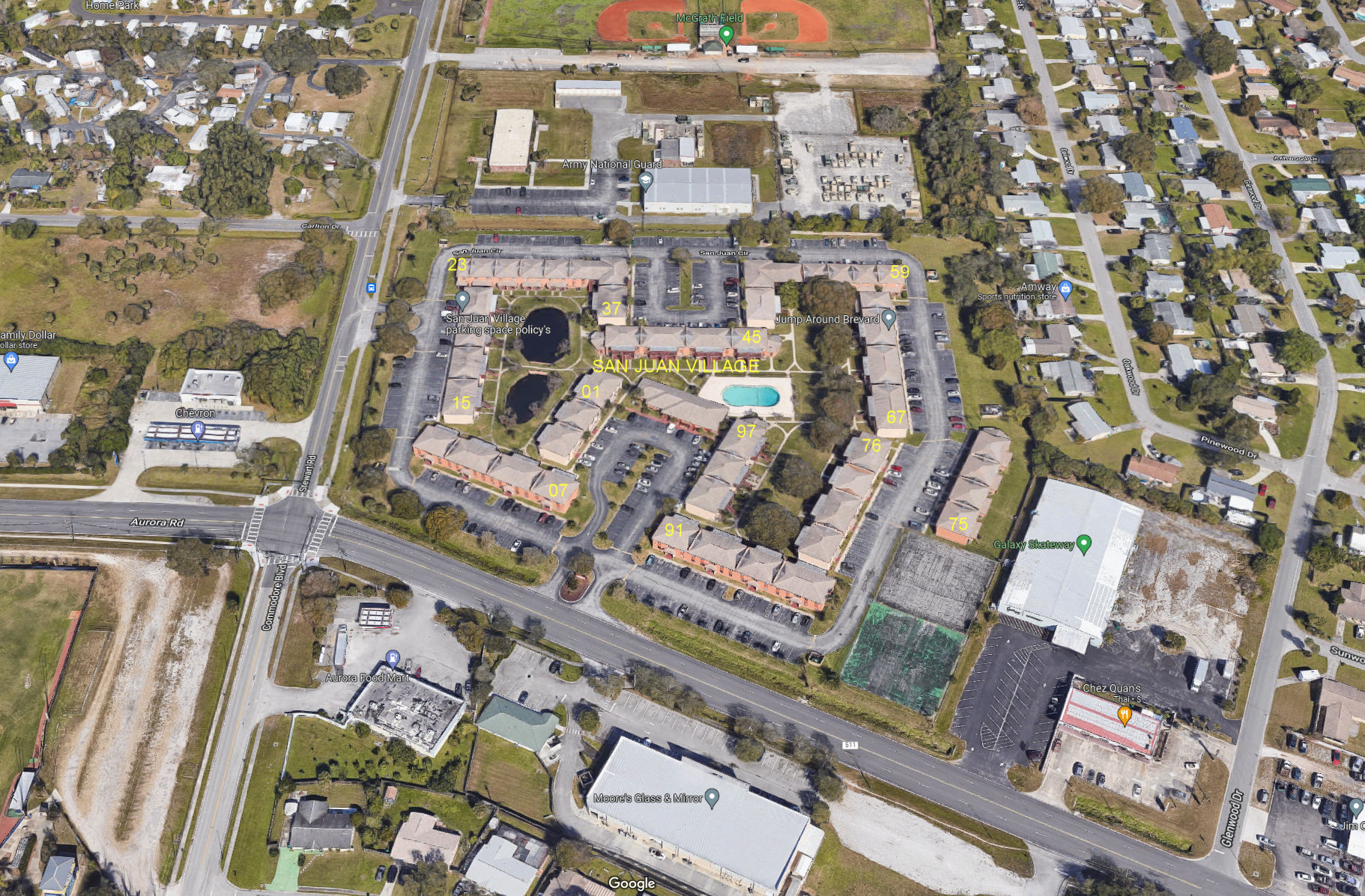 Aerial photo of San Juan Village