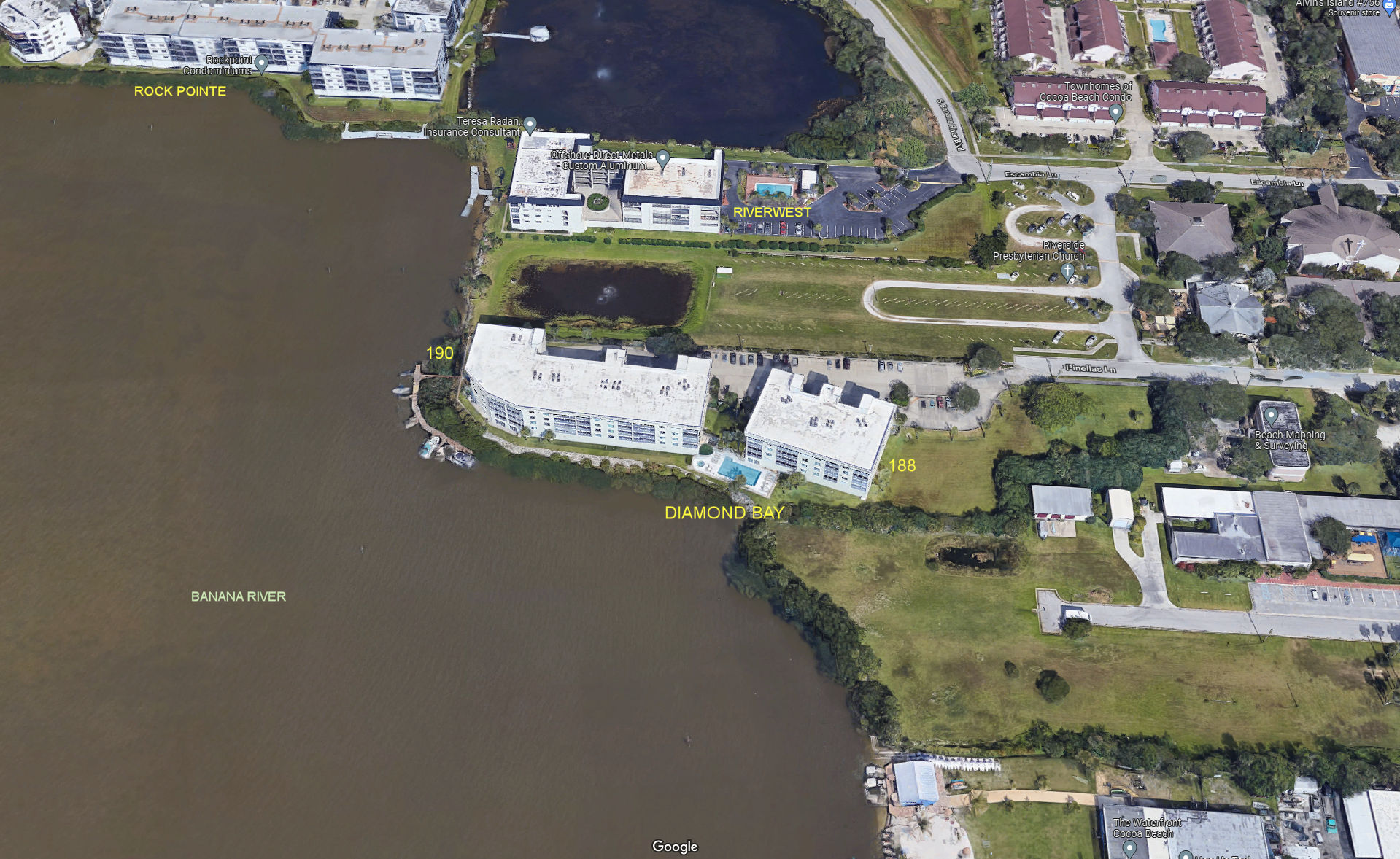 Aerial photo of Diamond Bay 188&190