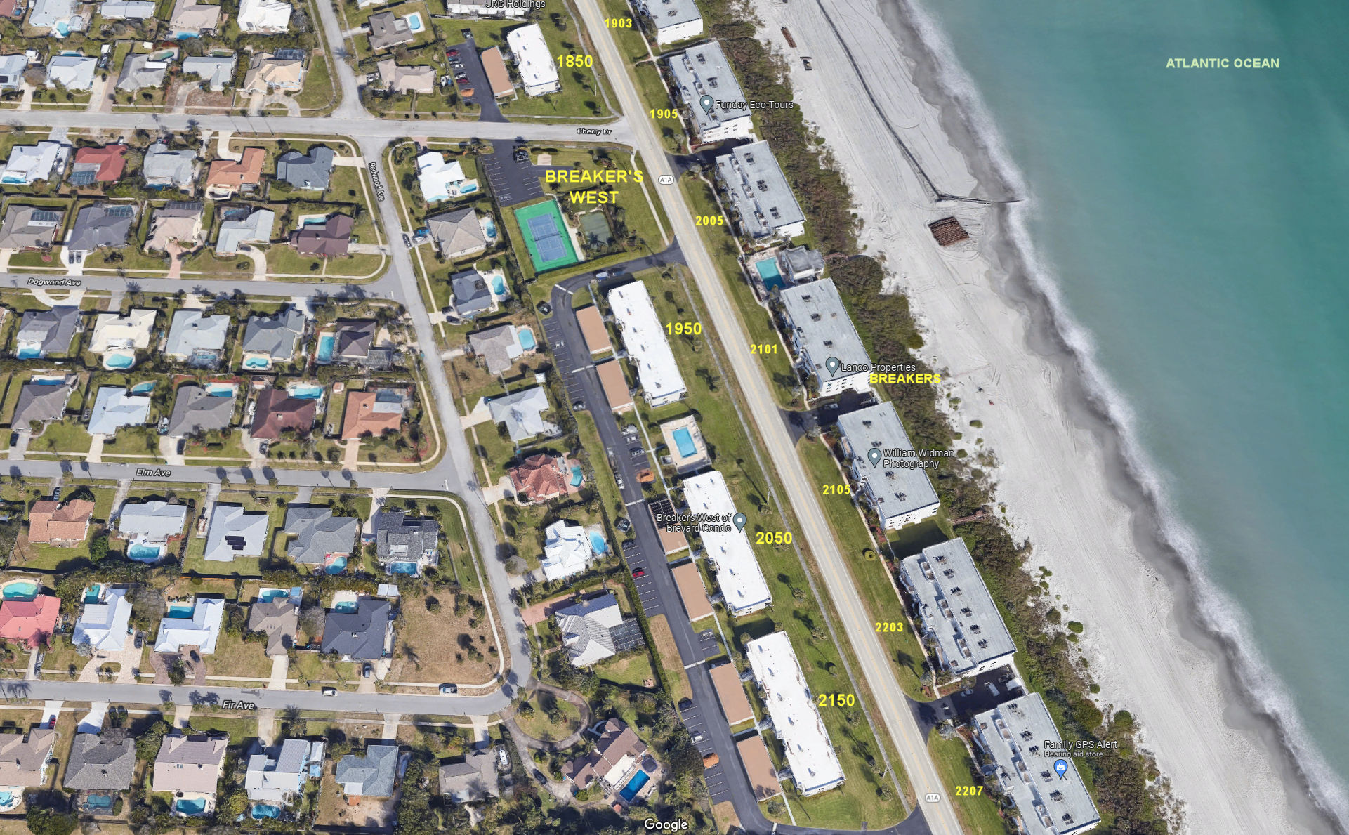 Aerial photo of Breaker's West