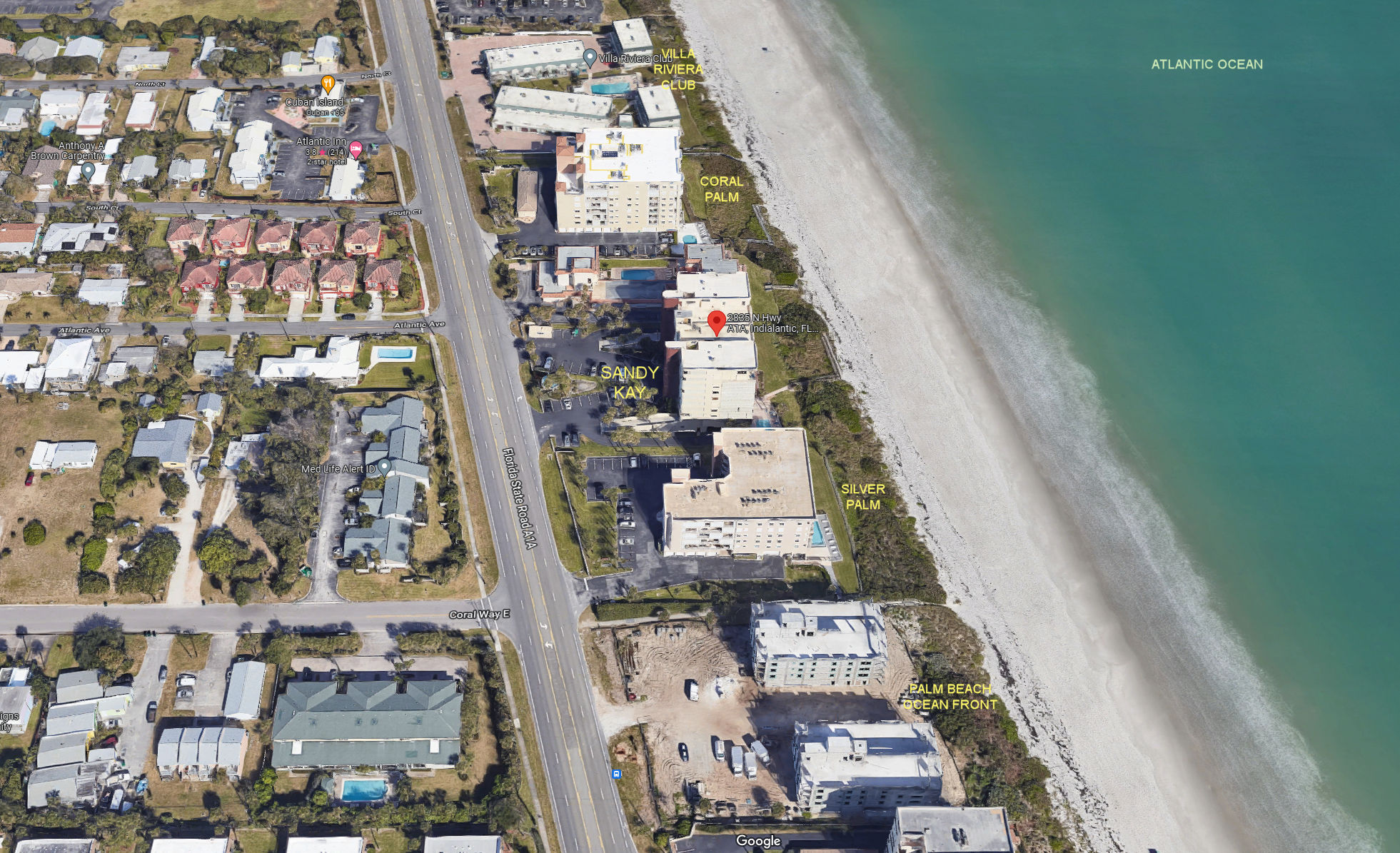 Aerial photo of Sandy Kaye