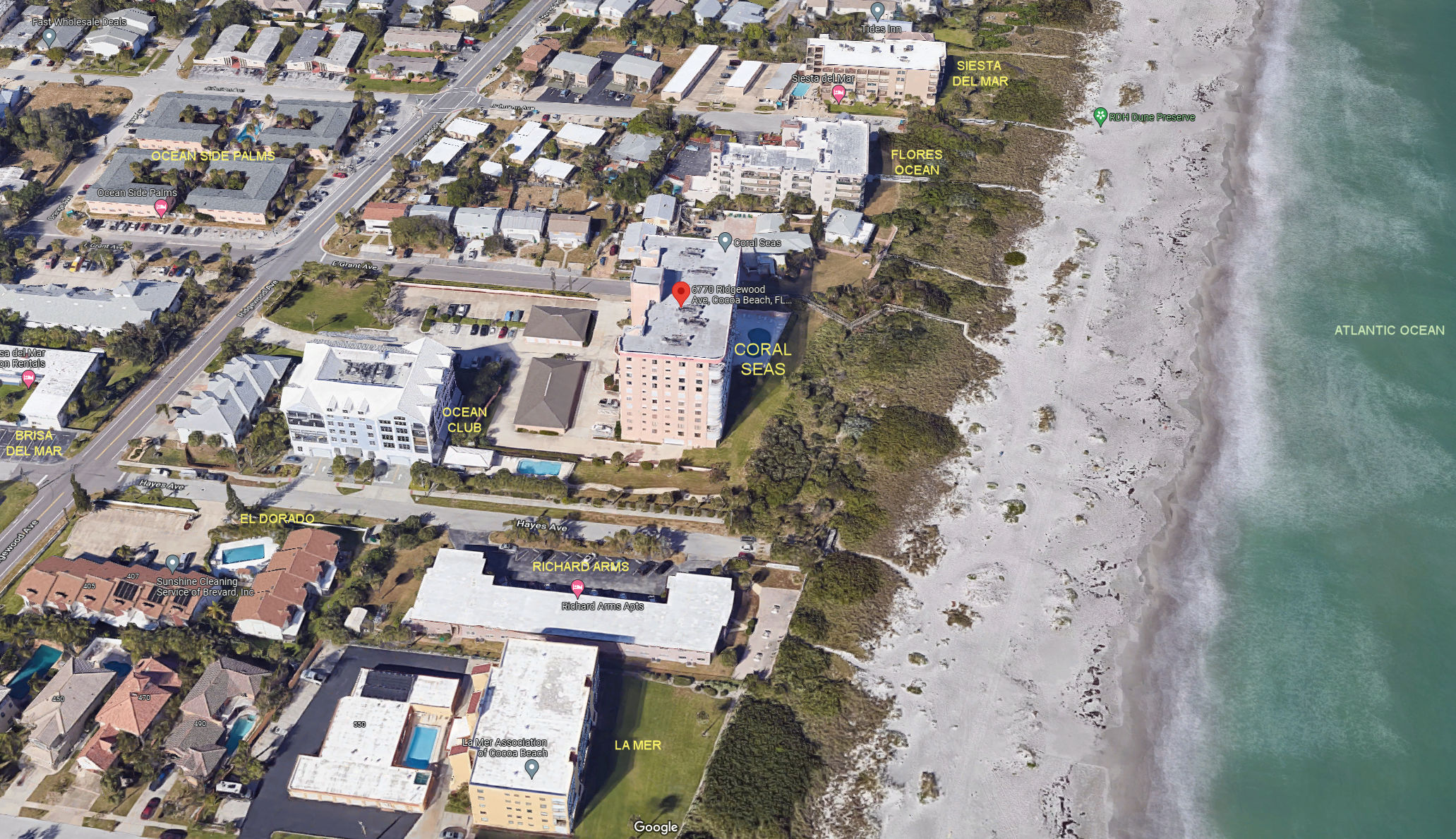 Aerial photo of Coral Seas